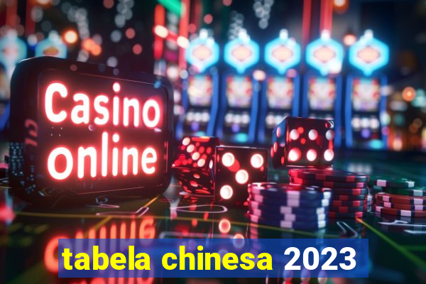 tabela chinesa 2023